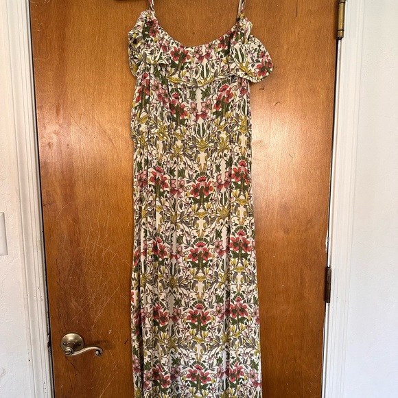NVME from ASOS CURVE Ivory Floral Dress US 18 UK 22 Plus Size Maxi sundress sun - Picture 7 of 7